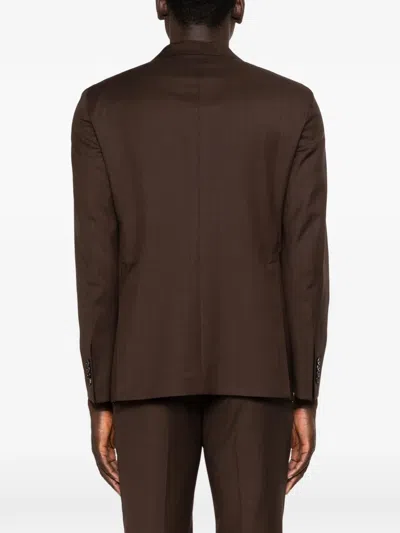 Tagliatore Buttoned Suit In Brown