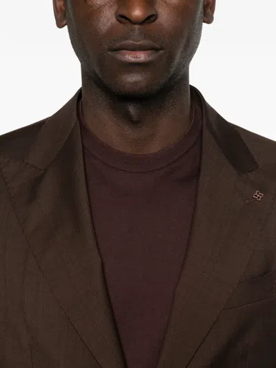 Tagliatore Buttoned Suit In Brown
