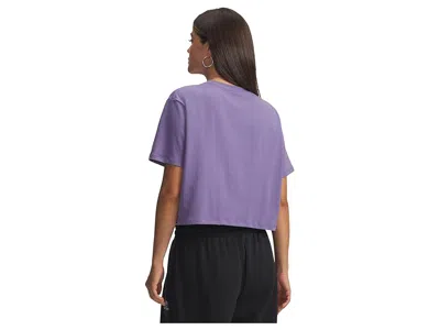 Under Armour Rival Boxy T-shirts Solid In Purple