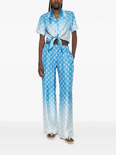 Casablanca Gradient Pattern Trousers In Multi
