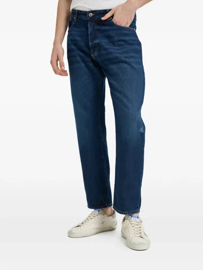 Icon Denim Buttoned Jeans In Blue