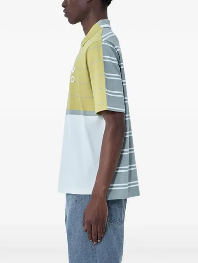 Fred Perry Buttoned Striped Polo Shirt In Multi