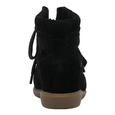 Isabel Marant Bobby Suede Wedge Sneakers In Black
