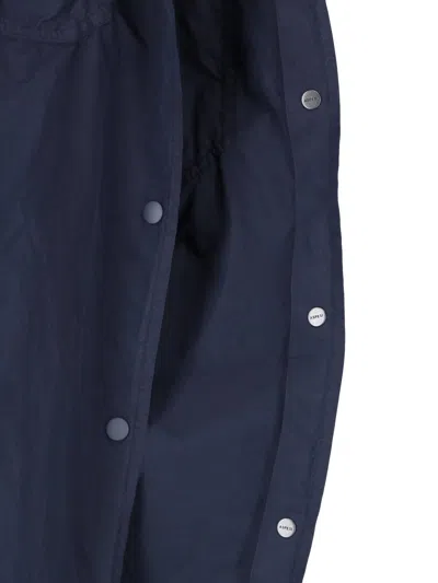 Aspesi Button Front Jacket In Blue