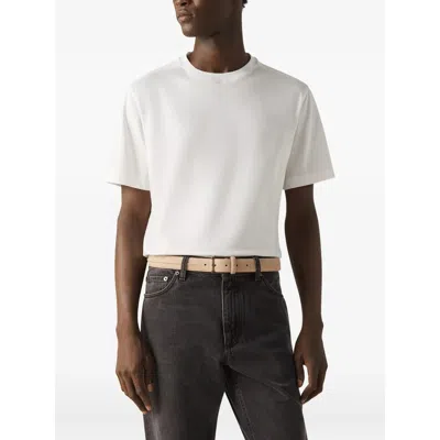 Zegna Slim-fit Logo-embroidered Cotton-jersey T-shirt In White