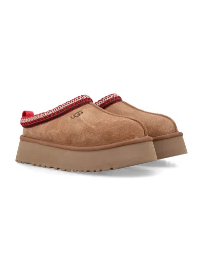 Ugg Platform Slip-on Shoes With Decorative Braided Trim In Brown