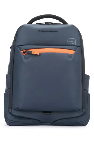 Piquadro Versatile Backpack Featuring Multiple Pockets In Blue