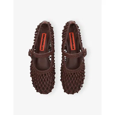 Simon Miller Leather Ballet Flats In Brown