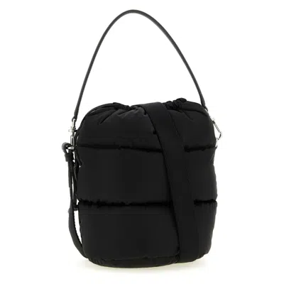 Moncler Caradoc Fabric Bucket Bag With Adjustable Strap In Black