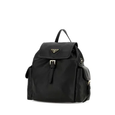 Prada Black Leather Backpack