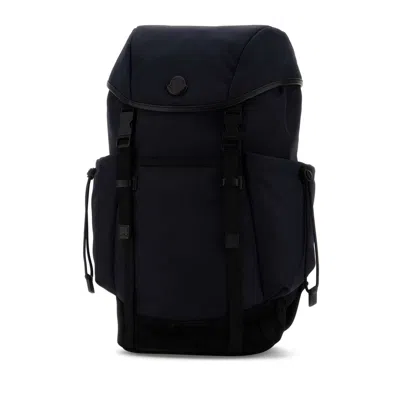 Moncler Canvas Backpack Front Flap Side Pockets