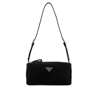 Prada Mini Pebbled Calfskin Shoulder Handbag