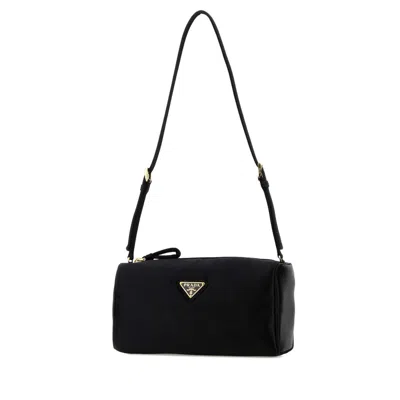 Prada Mini Pebbled Calfskin Shoulder Handbag