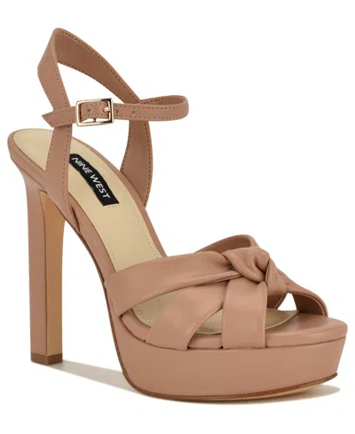 Nine West Windee Platform Sandal In Brown