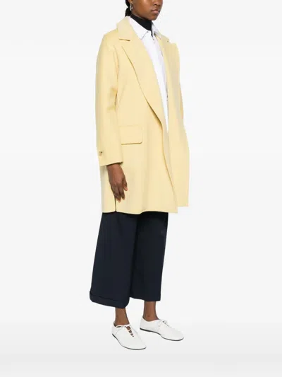 Max Mara Beira Pockets Jacket In Yellow
