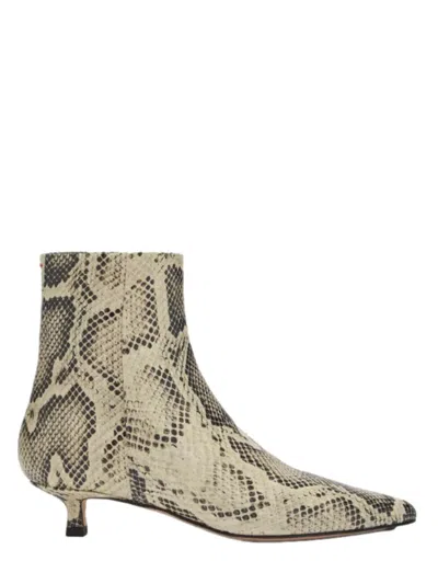 Aeyde Sofie Snakeskin-effect Ankle Boots In Multi