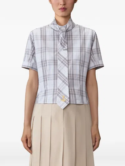 Thom Browne 플레이드 패턴 블라우스 In Multi