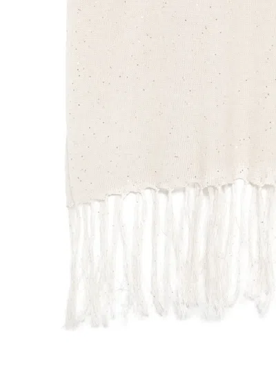 Antonelli 프린지 스카프 In White