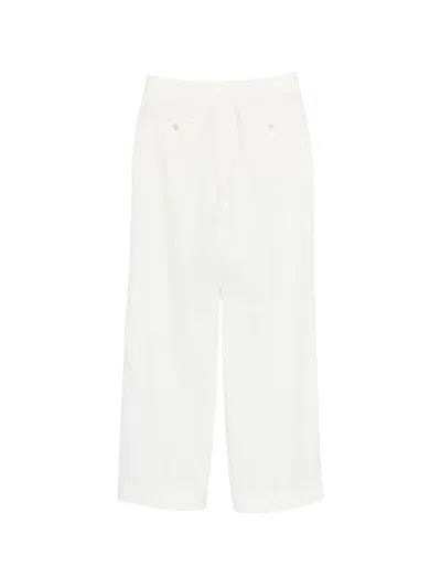 Lardini 벨트 루프 팬츠 In White