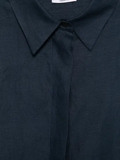 Lardini 반소매 셔츠 In Blue