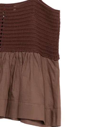 Jucca 크로셰 탑 In Brown