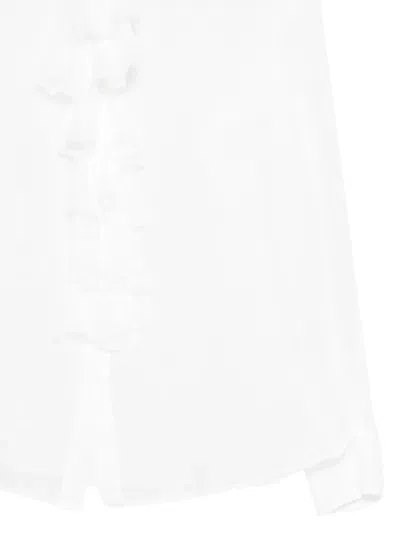 Jucca 러플 칼라 셔츠 In White