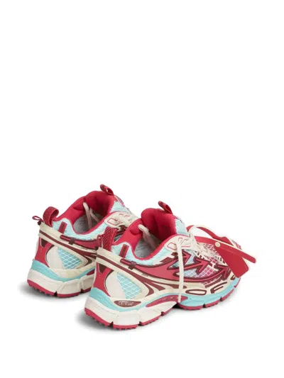 Off-white Multicolor Polyester Athletic Sneakers In White