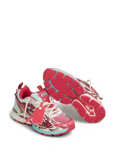 Off-white Multicolor Polyester Athletic Sneakers In White