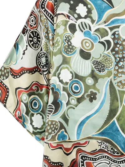 Dolci Follie Mixed Pattern Maxi Kaftan In Multi