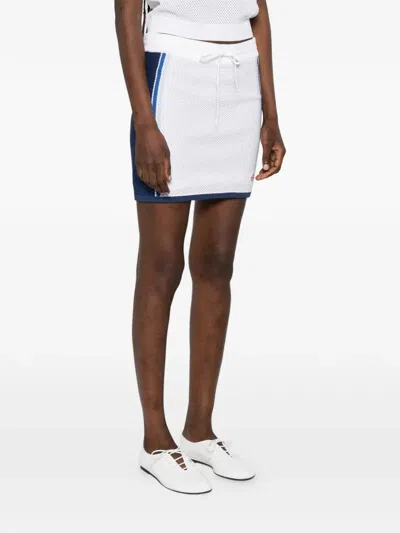 Casablanca Drawstring Mesh Skirt In Multi