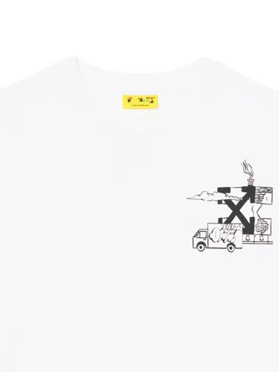 Off-white 그래피티 티셔츠 In White
