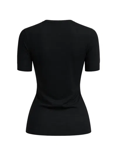 Almada Label 라운드 넥 티셔츠 In Black