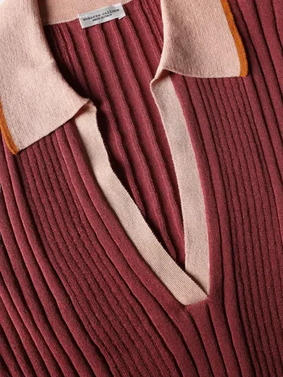 Roberto Collina V넥 골지 티셔츠 In Multi