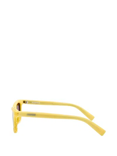 Jacquemus Square-frame Sunglasses In Yellow