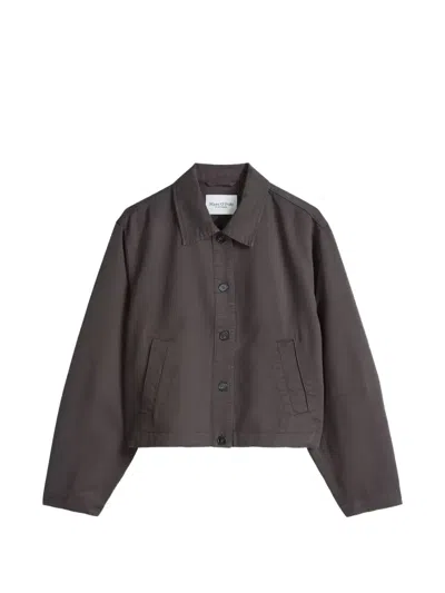 Marc O'polo Buttoned Cropped Jacket In Gray