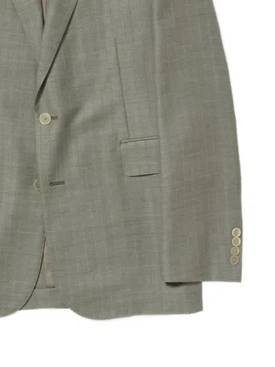 Auralee Striped Wool Blazer In Gray