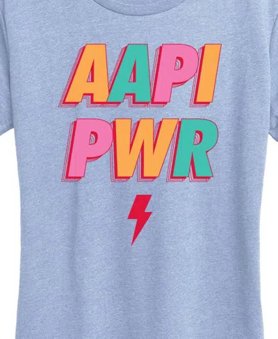 Hybrid Apparel Plus Size Instant Message Aapi Power Graphic T-shirt In Blue