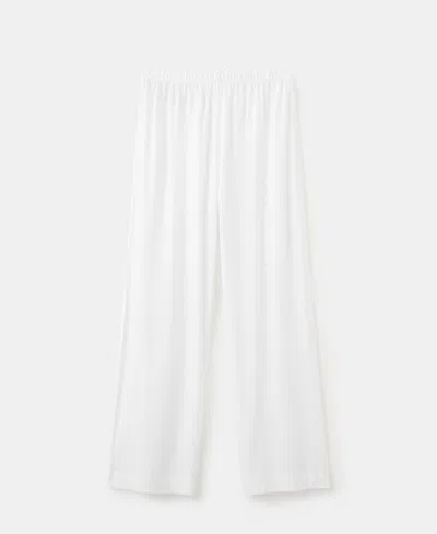 Mango Women's Basic Long Lyocell Trousers In White