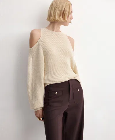 Mango Flare Leg Pants In Brown