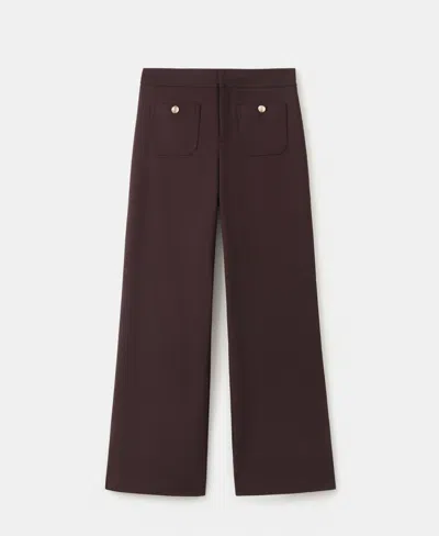Mango Flare Leg Pants In Brown