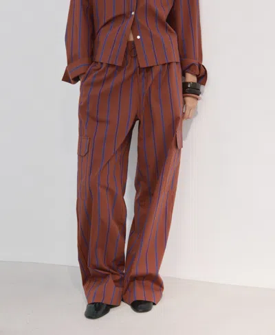 Mango Cargo Pants In Brown