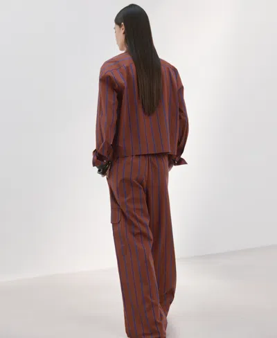 Mango Cargo Pants In Brown