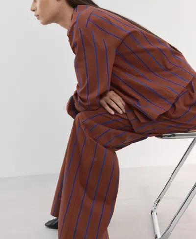 Mango Cargo Pants In Brown