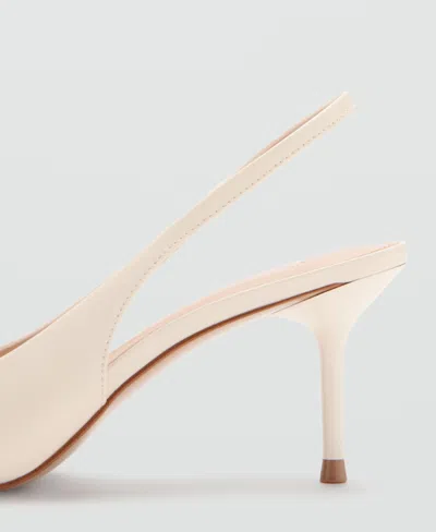 Mango Slingback Pointed Toe Pump In Neutral