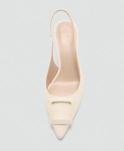 Mango Slingback Pointed Toe Pump In Neutral