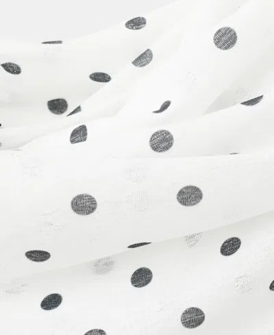 Mango Polka Dot Strapless Top White In White