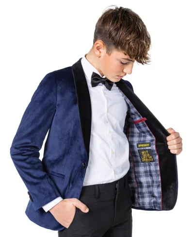 Opposuits Boys' 10-16 Notched Collar Jacket In Blue
