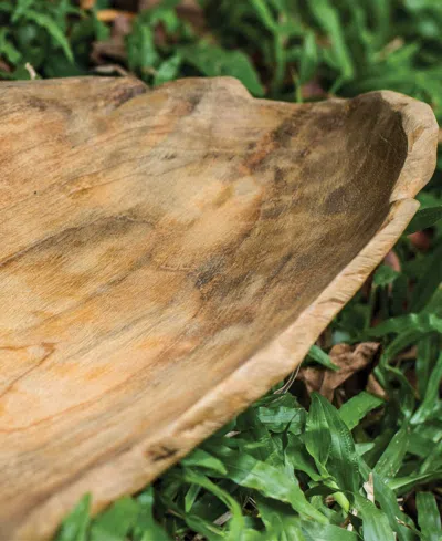 Uttermost Teak Leaf Bowl In Brown