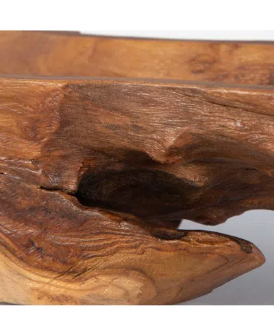 Uttermost Teak Leaf Bowl In Brown