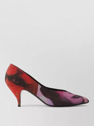 Versace Tina 65 Printed Silk Faille Pumps In Multi